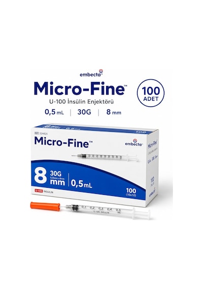 Bd Microfine 05 Ml Insulin Enjektörü 1kutu 100 Lük