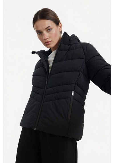 Defacto Defactofit Su İtici Regular Fit Kapüşonlu Fermuarlı Cepli Mont C8141ax25wnbk81 Siyah-bk81