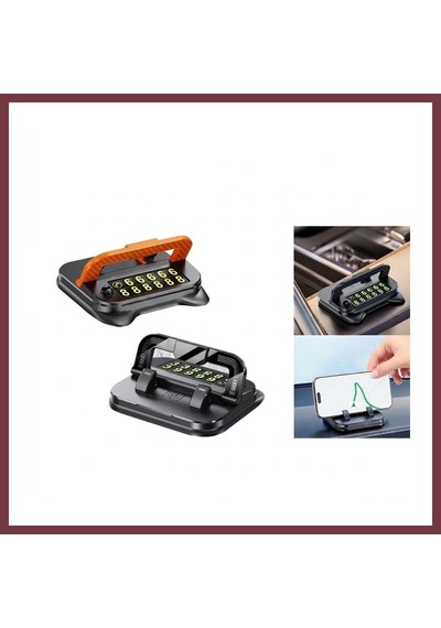 Storeşahin Araç İçi Torpido Üstü Numaratörlü Telefon Tutucu Stand Siyah Shn0720
