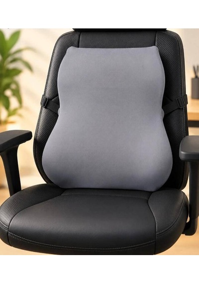 Yeni Nesil Visco Ortopedik Visco Ergonomik Minder Bel Ve Sırt Destek Yastığı Gri Ofis Araç Ve Ev Rahat Duruş Ortopedik
