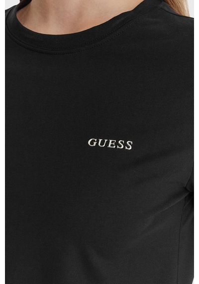 Guess Bayan T Shirt V6rı07 J1314 Jblk Siyah Siyah