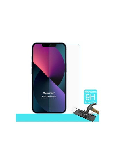 Microsonic Apple  Uyumlu iPhone 13 Mini Tempered Glass Cam Ekran Koruyucu