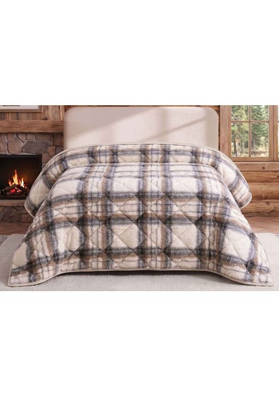 Merinos Loft Yorgan 195x215 Volante Gri