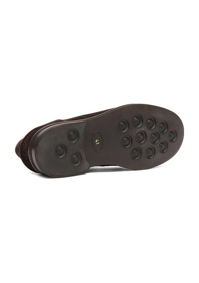 Erkek Kahverengi Süet Deri Loafer