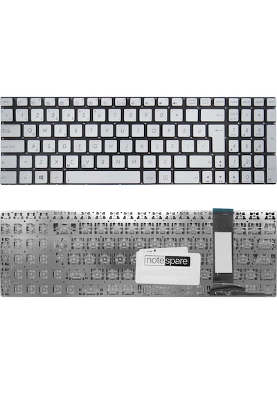 Asus Uyumlu R552jv-cn195h, R552jv-cn196h, R552jv-cn297p Klavye Tr Gümüş Gri