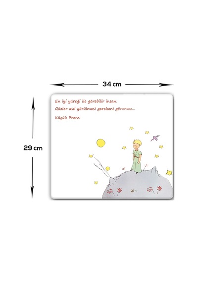 Decorita Cam Kesme Tahtası|Küçük Prens Desenli|29cm x 34cm