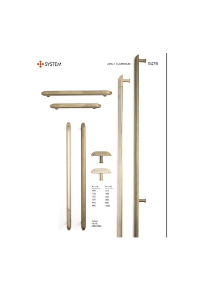 System Mobilya Kulbu Antik Renk 320mm Kulp Sy9476 0320 Abm-abm Çok Renkli