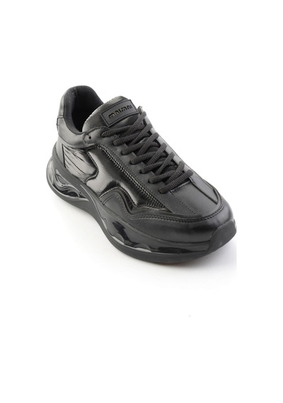 Bambi Siyah Siyah Streç Kadın Sneaker K01228092409