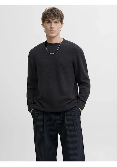 Jack & Jones Jack&jones 12286144 0 Yaka Erkek Triko - Siyah