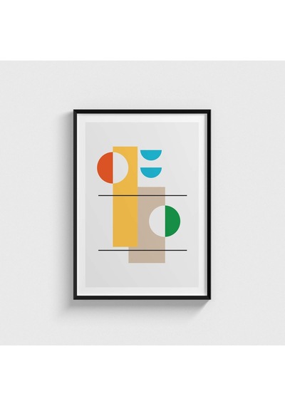 Geometry Rainbow 1 Tablo Çerçeveli Poster Duvar Dekorasyonu Siyah Çerçeveli Tablo Siyah Çerçeveli Tablo Dn11d105sıyah