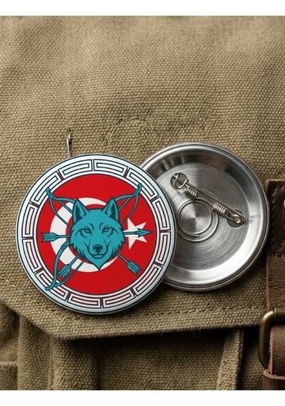 Fikart Şanlı Türk Bayrağı Ve Vatansever Özel Koleksiyonu 5'li Paket 58mm Buton Rozeti Seti Çok Renkli