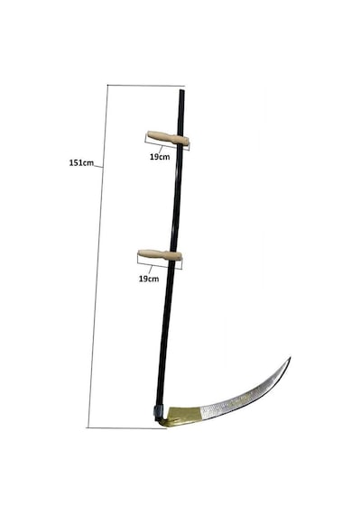 Günaş Komple Tırpan - Metal Saplı 6 Parça Set - Ahşap Elcik 70 Cm