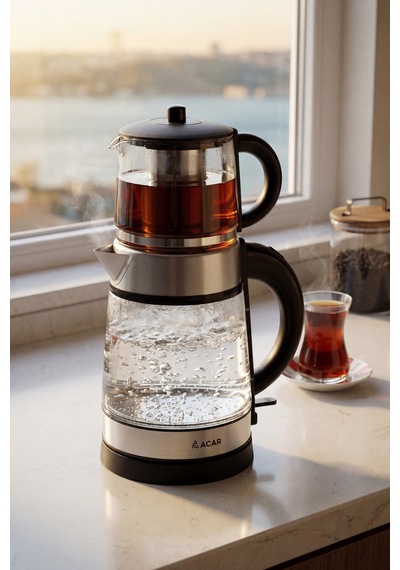 Acar Ultimate Pro Tea Max 1.8 L Cam Çay Makinesi