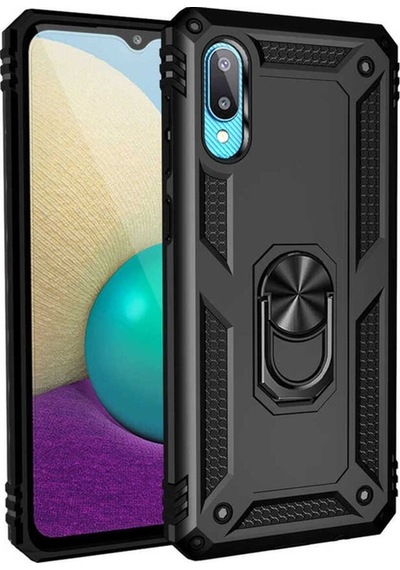 Galaxy A02 Kılıf Zore Vega Kapak Siyah