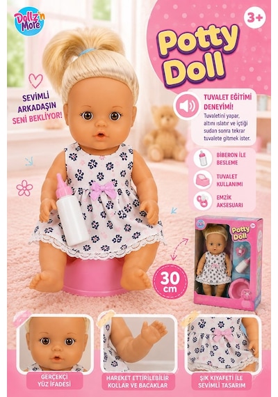 Altını Islatan Bebek 30 Cm Oyuncak Bebek Sesli Bebek Kız Çocuk Oyuncağı Uyku Arkadaşı