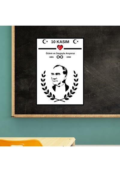 10 Kasım Atatürk Afişi 50x70 Cm Bristol Baskı 02