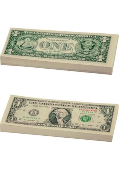 10 Deste 100 Adetlik 1 Dolar Geçersiz Sahte Düğün Para Nişan
