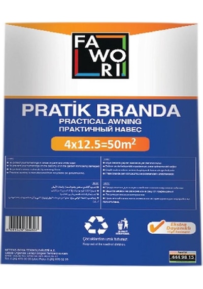 Fawori Pratik Branda Ekstra Dayanıklı 4x12.5 50 m2