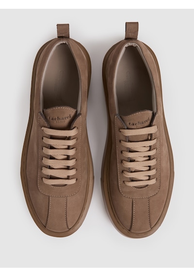 Cacharel Kum %100 Deri Sneaker Ayakkabı Ekru