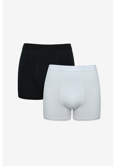 Penti Erkek Modal Karışımlı Siyah-Beyaz 2li Boxer