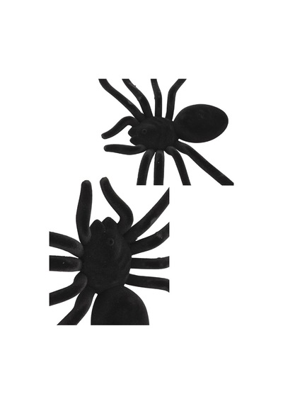Cadılar Bayramı Flok Kaplama Örümcek Halloween Parti Dekoru Siyah 20 Cm Genel