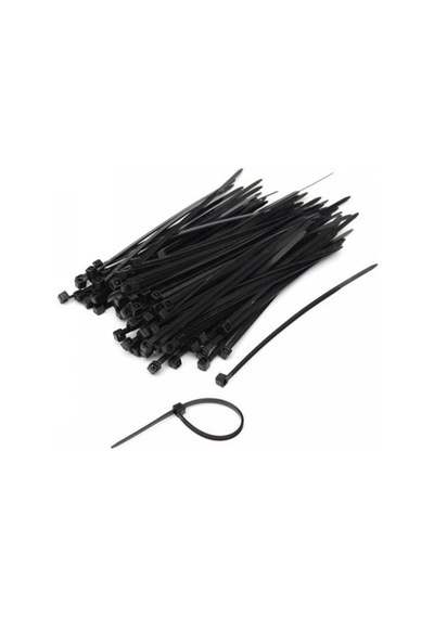25 Cm Siyah Kablo Bağı Plastik Kelepçe Cırt Kelepçe 3,6x250mm 100 Adet