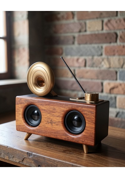 Çalar Radyo Müzik Kutusu Nostaljik Hoparlör Uczb6speaker2