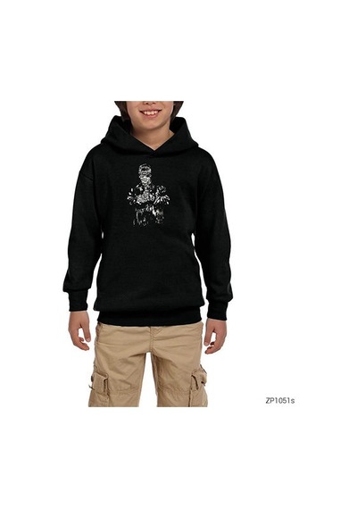 Zepplin Giyim Eazy Zombie Siyah Çocuk Kapşonlu Sweatshirt