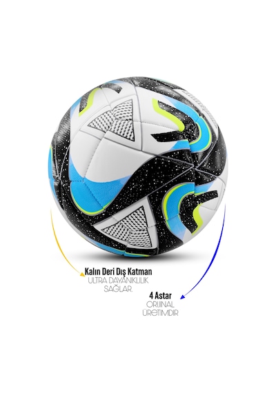 Telvesse Futbol Topu Pompalı Set Oceanz Sert Zemin Halı Saha Futbol Topu No:5 056 Çok Renkli