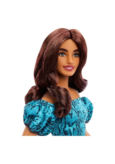 Jjn63 Barbie Fashionistas - Turkuaz Renkli Leopar Desenli Elbise 10pcs Mixed