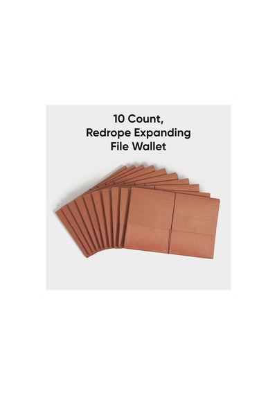 Redrope Genişleyen Dosya Cüzdanı, Genişleyen Dosya Düzenleyici, Belgeler İçin Akordeon Klasörü, Flap/kordon Kapatma, 5-1/4 "genişletme, Yırtılmaya Dayanıklı, Yasal Boyut, Kutu Başına 10 71111