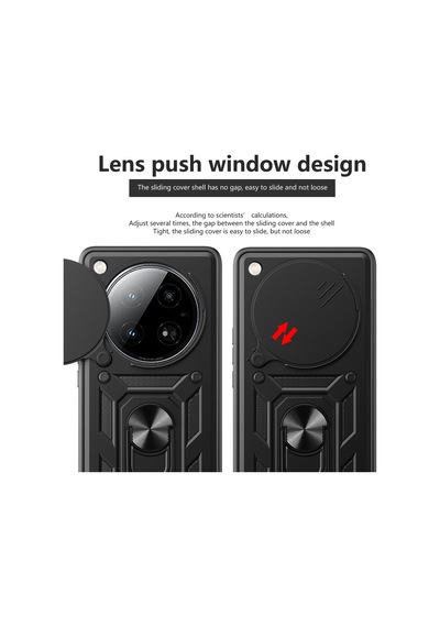 Teleplus İnfinix Zero 40 5g Kılıf Magnetik Standlı Kamera Korumalı Slide Sürgülü Cover Kapak Siyah