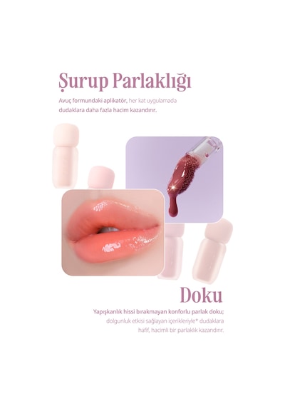 Clio Pigmentli Parlak Bitişli Dolgunlaştırıcı Lip Gloss Clıo Volumate Gloss 201 Honey Coating Peach