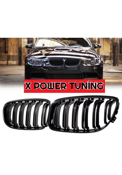 Bmw E93 2006.2009 Cabrio Çift Çizgi Parlak Siyah M3 Ön Panjur