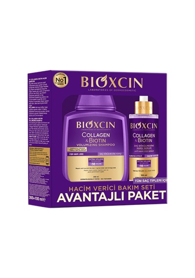 Bioxcin Collagen + Biotin Avantaj Paketi - Şampuan 300 Ml + Serum 100 Ml