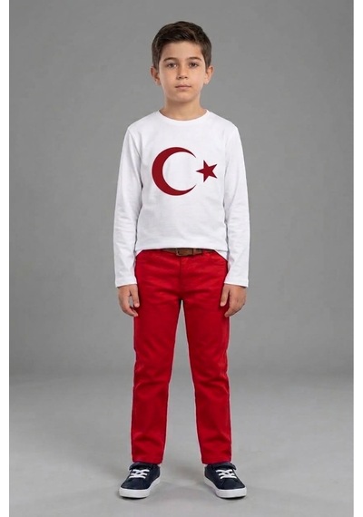 Çlm Store Likralı Kırmızı Pantolon Ve Uzun Kollu Ayyıldızlı Tişört Kırmızı-beyaz Kırmızı-beyaz Çlm Store Likralı Kırmızı Pantolon Ve Uzun Kollu Ayyıldızlı Tişört Kırmızı-beyaz Kırmızı-beyaz