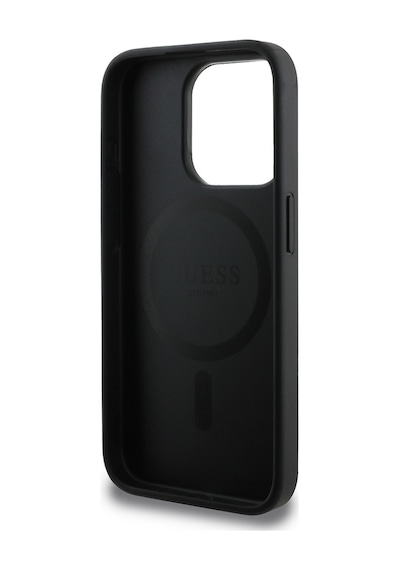 Apple Uyumlu iPhone 15 Pro Max Kılıf Guess Lisanslı Magsafe Şarj Özellikli Small 4g Classic Siyah