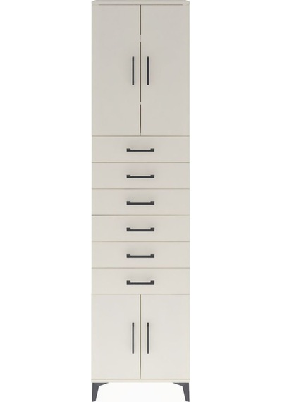 Arges Dolap 3 Raflı 6 Çekmeceli 4 Kapaklı 60x30x243 Aytaşı-ay... Aytaşı
