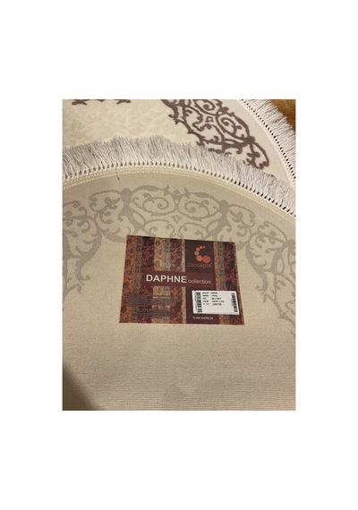 Daphne 11016a Lila-krem Oval Halı Çok Renkli