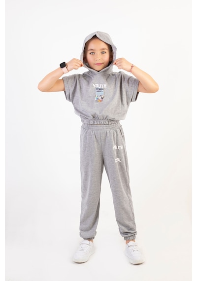 Harika Kids Kız Çocuk Kapşonlu Alt-üst Takım 001
