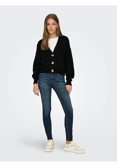 Jdy Jdyjusty L/s Short Cardigan Knt Noos Kadın Hırka 15200418 Siyah