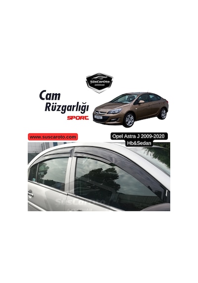 Opel Astra J Hb & Sedan 2009-2020 Uyumlu Mugen Cam Rüzgarlığı Seti Piano Black 4'lü İthal 00 Şüscaroto Aksesuar
