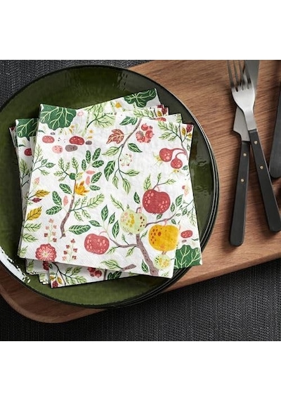 Havsbraxen Desenli-çok Renkli 33x33 Cm Desenli Peçete - 10607710 Ikea 33x33 Cm Desenli Peçete