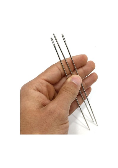 3 Adet Büyük Boy 15.5 Cm Paslanmaz Çelik Çuvaldız İğnesi N11.14 3 Adet Büyük Boy 15.5 Cm Paslanmaz Çelik Çuvaldız İğnesi N11.14