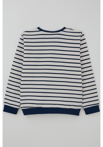 Breeze Erkek Çocuk Sweatshirt Arma Detaylı 4-10 Yaş, Beyaz