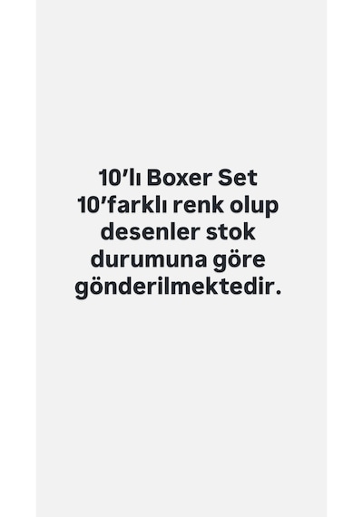 Erkek Çocuk Desenli Boxer 10'lu Karışık 10'lu