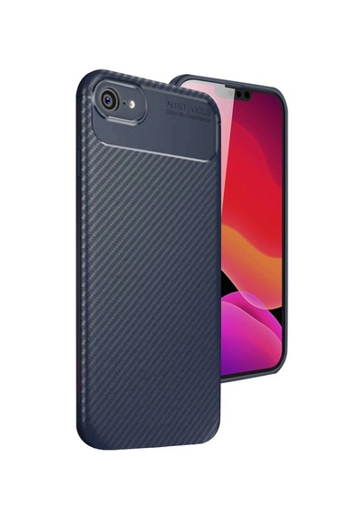 Apple iPhone Uyumlu 16e Kılıf Auto Focus Karbon Kapak - Lacivert Bz8683140843434