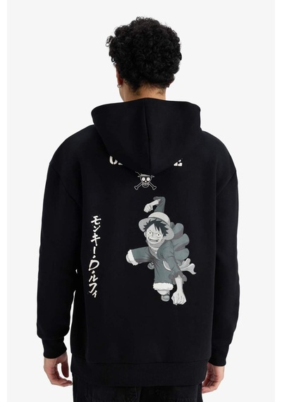 Defacto One Piece Boxy Fit Kapüşonlu Sırt Baskılı Sweatshirt E9321ax25aubk81 Siyah Defacto One Piece Boxy Fit Kapüşonlu Sırt Baskılı Sweatshirt E9321ax25aubk81 Siyah