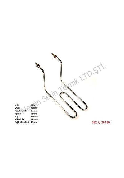 Sanayi Fritöz Isıtıcı Rezistans 220V 2700W