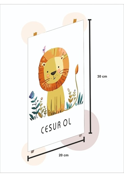 Çocuk Odası Posteri Dekorasyonu Ahşap Duvar Tablosu İlham Veren Hayvanlar Çocuklar Için Ahşap Tablo 6 Adet Çocuk Odası Ahşap Tablo
